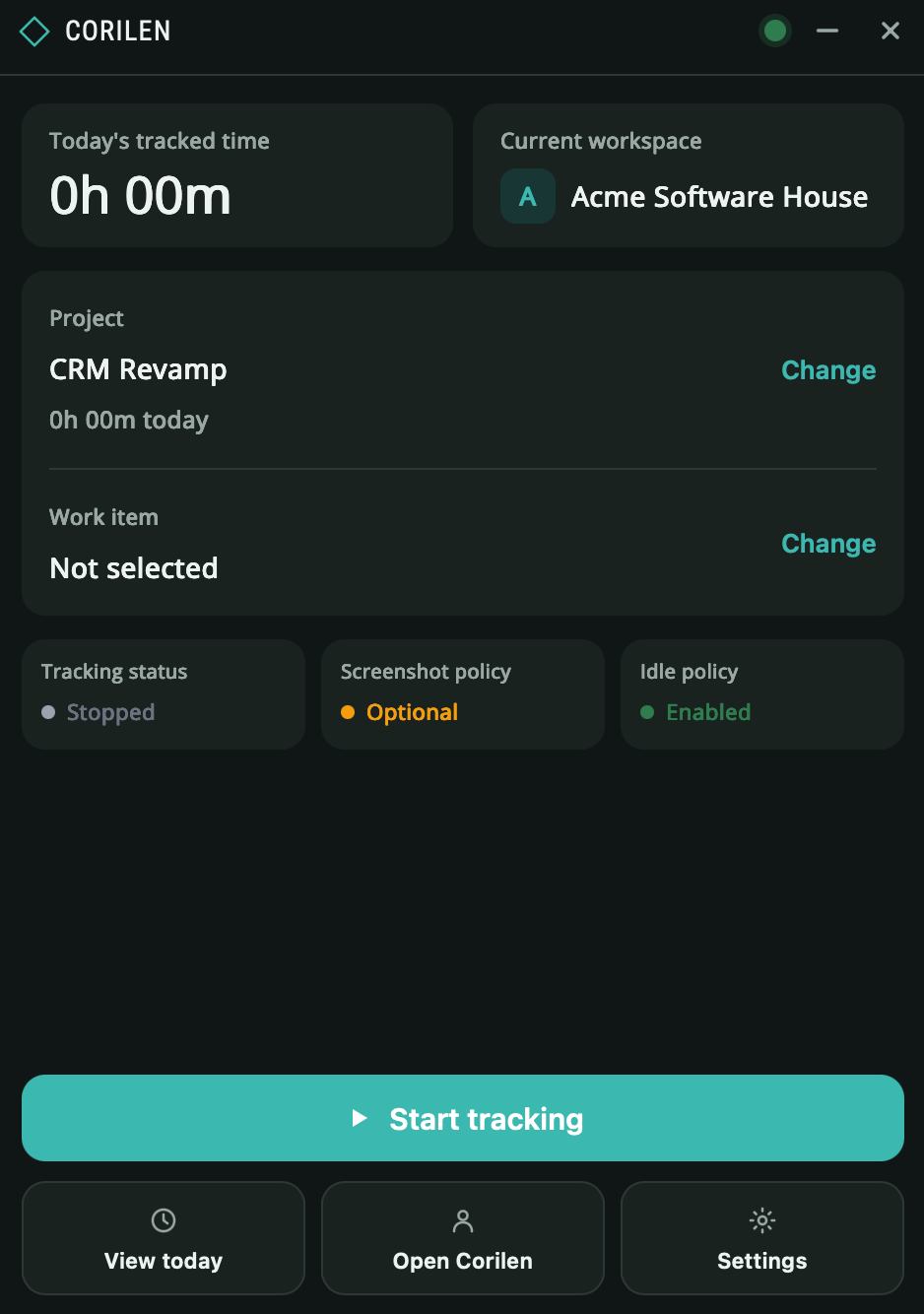 Desktop tracker